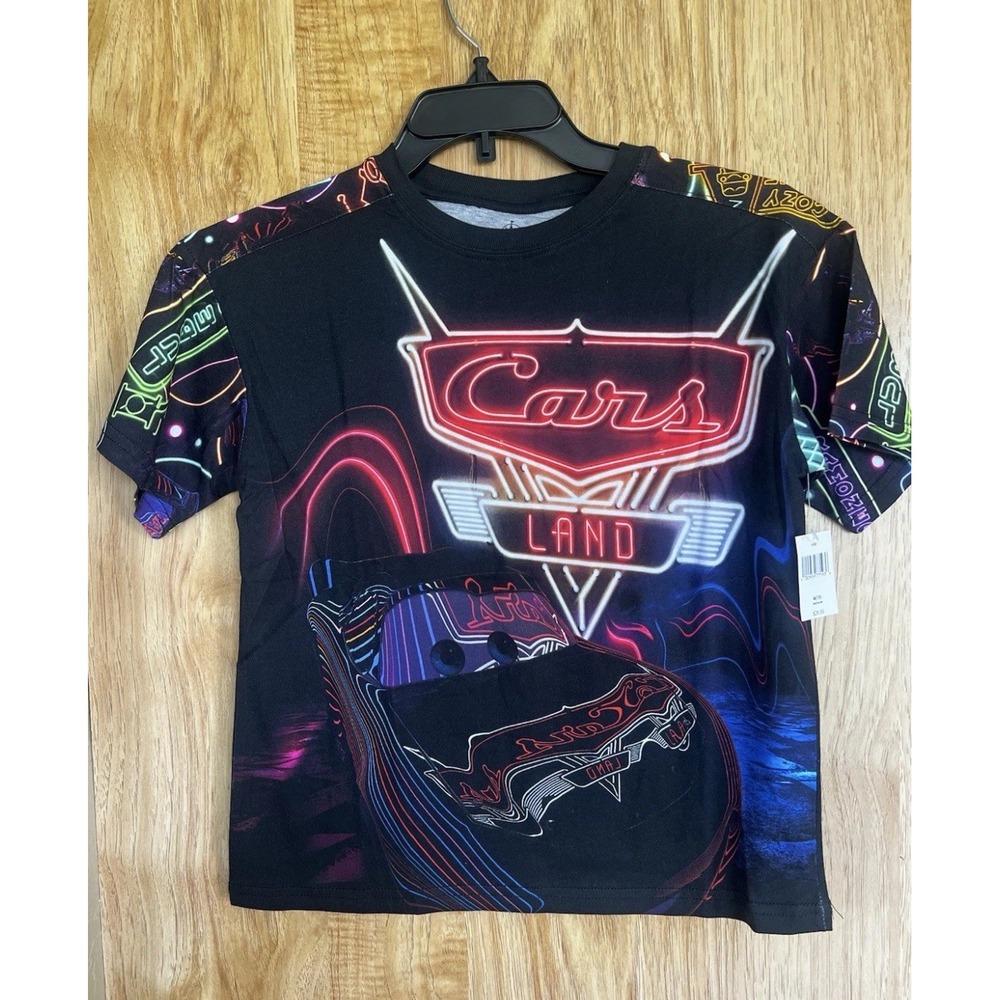 Disney Parks Cars Land Black Neon Short Sleeve T Shirt Radiator Springs XXS 2/3